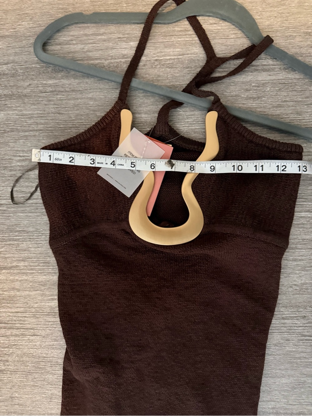 Cult Gaia Valma Java Brown Halter Knit Midi Dress Gold Hardware NWT Size S - Picture 4 of 7